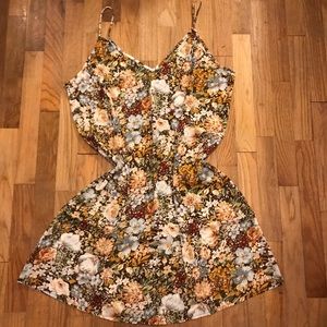 70s floral shift dress